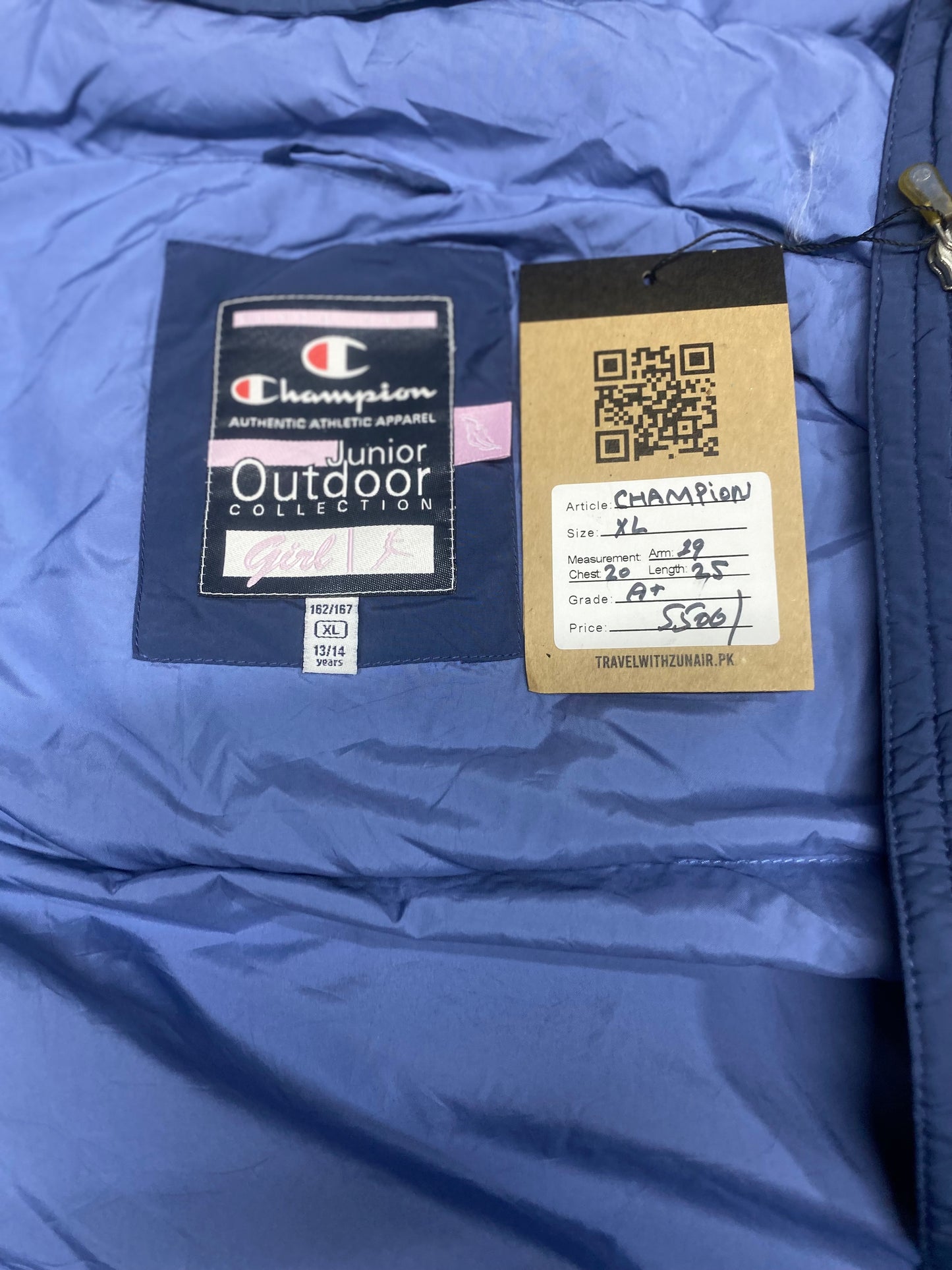 Champion Blue Men Puffer Jacket