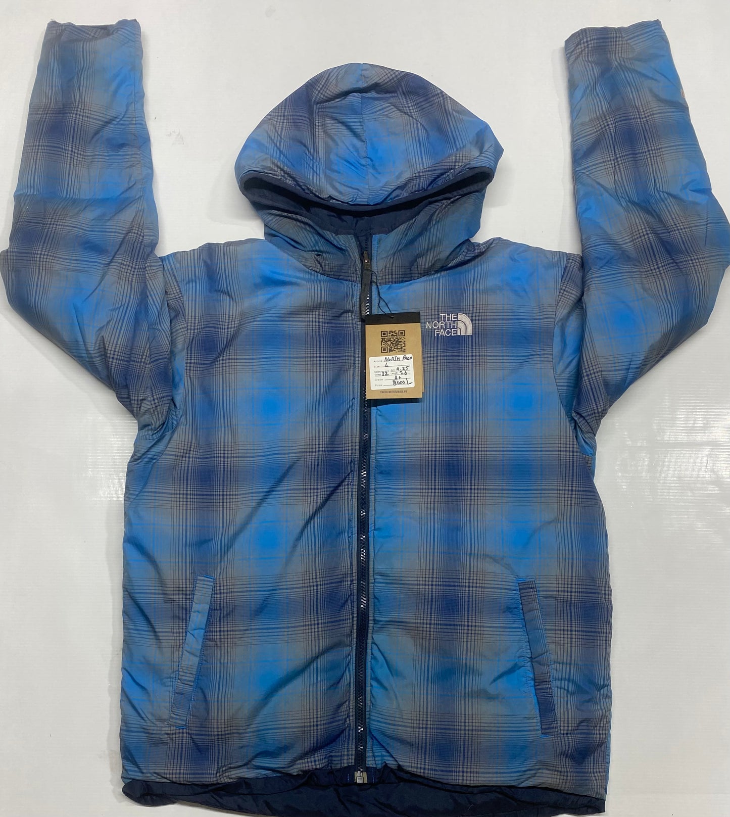 The North Face Puffer Jacket Navy Reversible Hooded