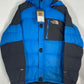 The north face blue hyvent puffer jacket