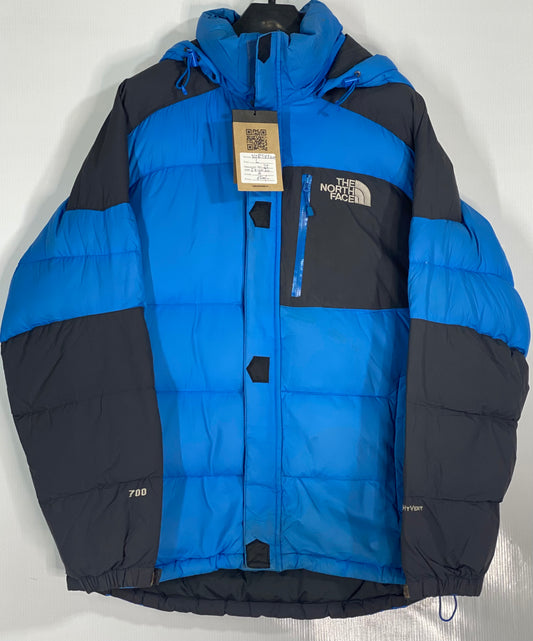 The north face blue hyvent puffer jacket