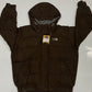 The North Face Brown Down Puffer Hoodie bomber