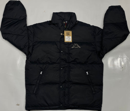 KAPPA Vintage Black Drill Streetwear Down Puffer