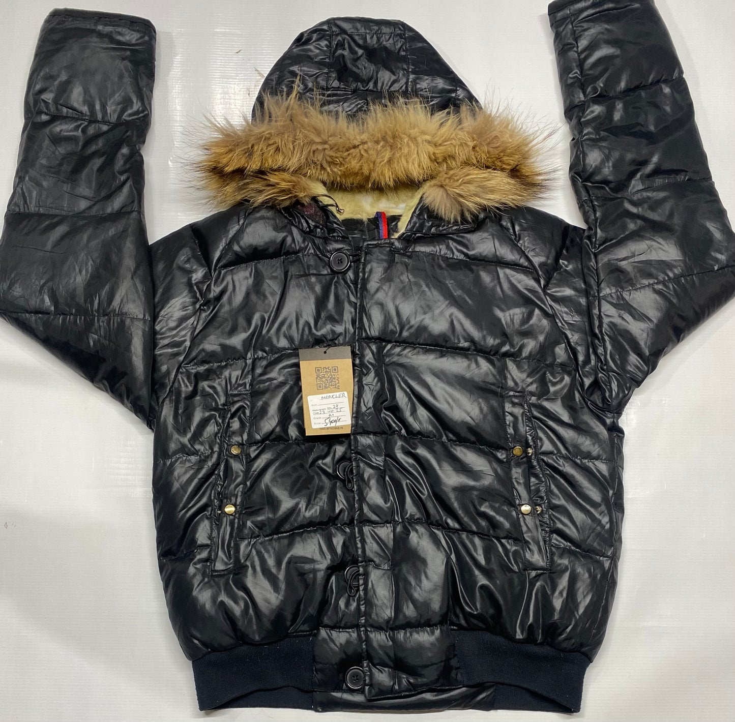 MONCLER  Fur Hoodie Puffer Jacket