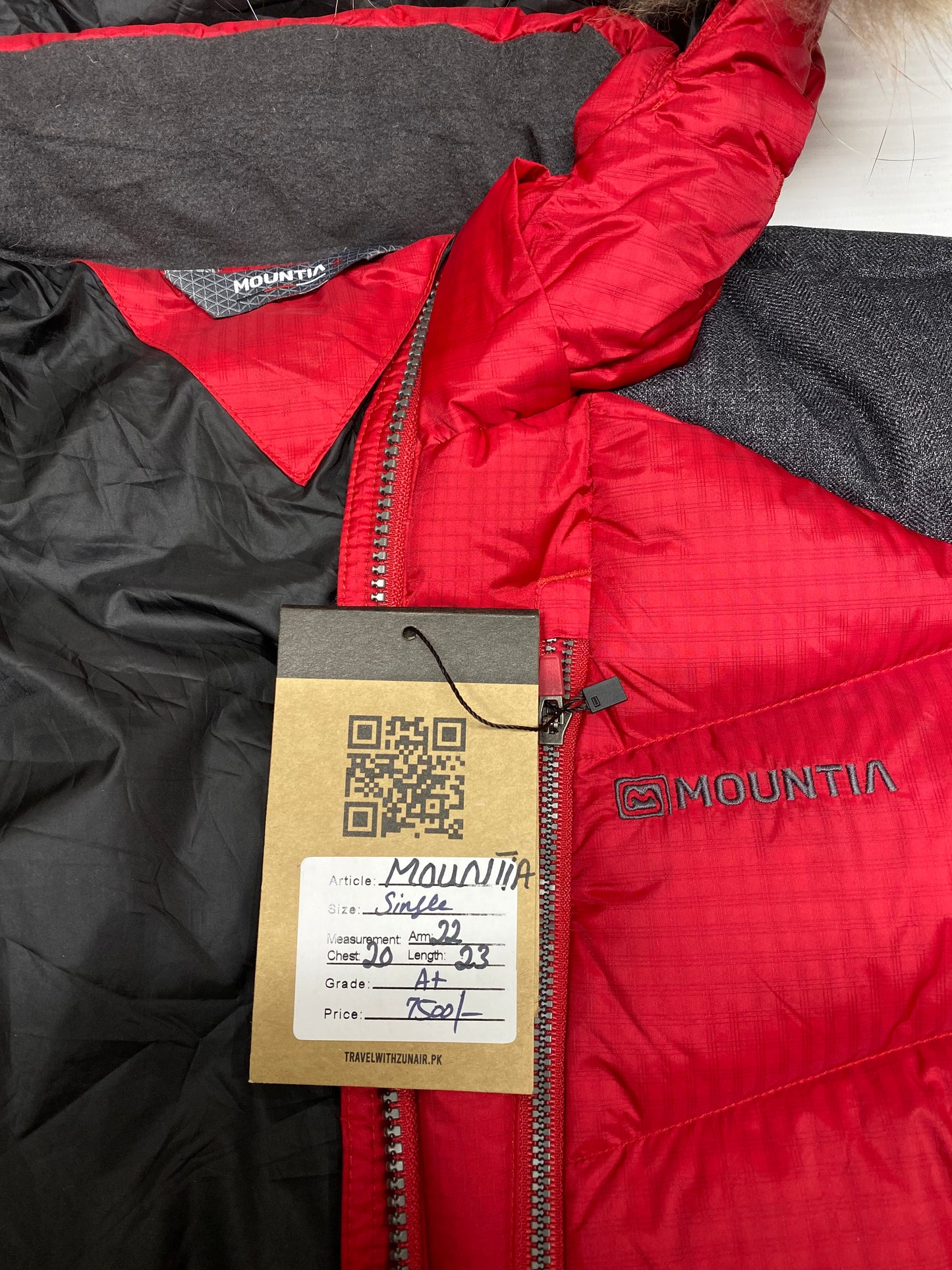 Mountia Red & Gray Puffer Jacket | Jacket