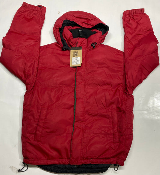 GAP Puffer Hooded Parka Coat Jacket Full Zip Red Mens