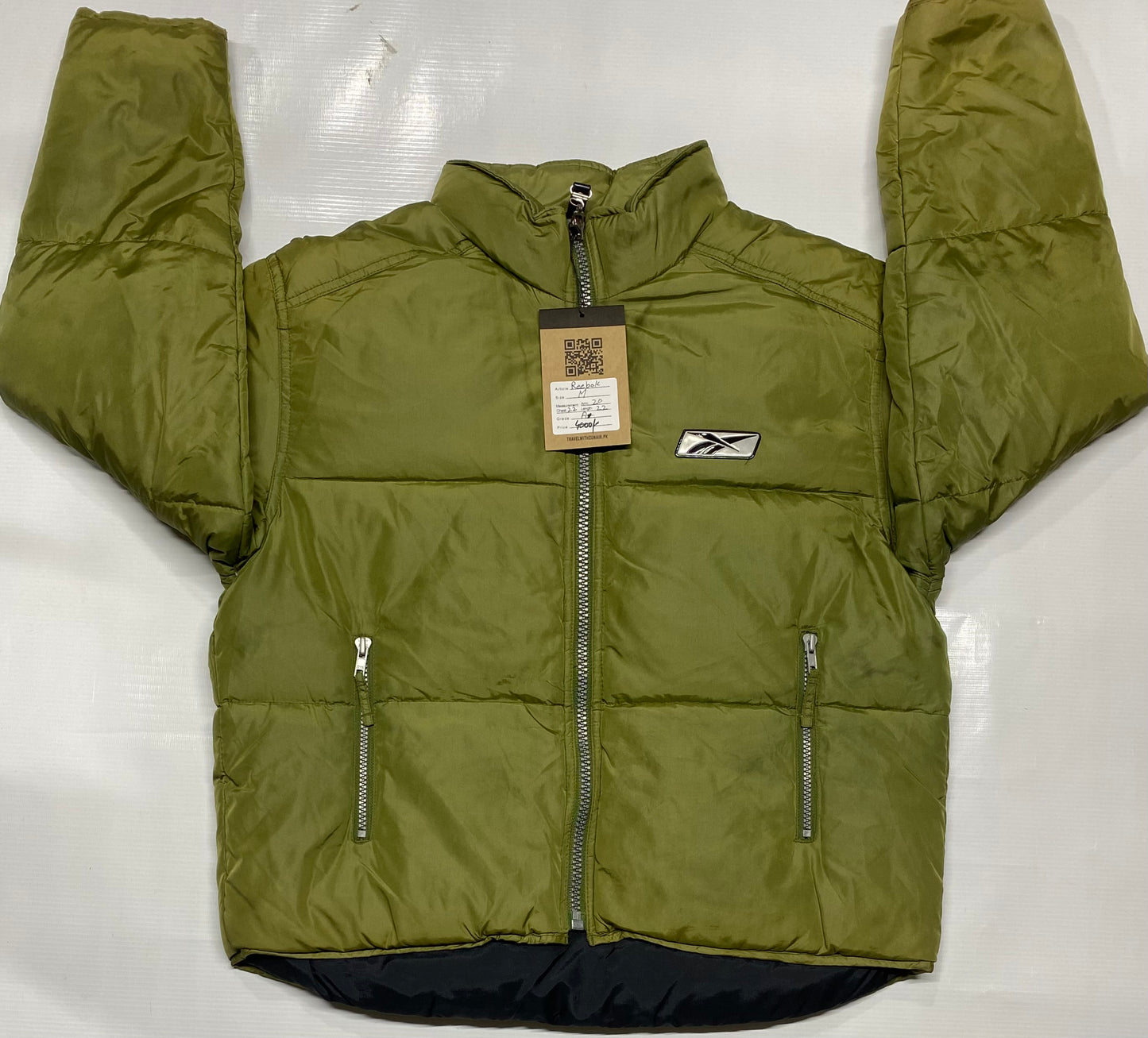 Reebok Mock Neck Imported Puffer Jacket