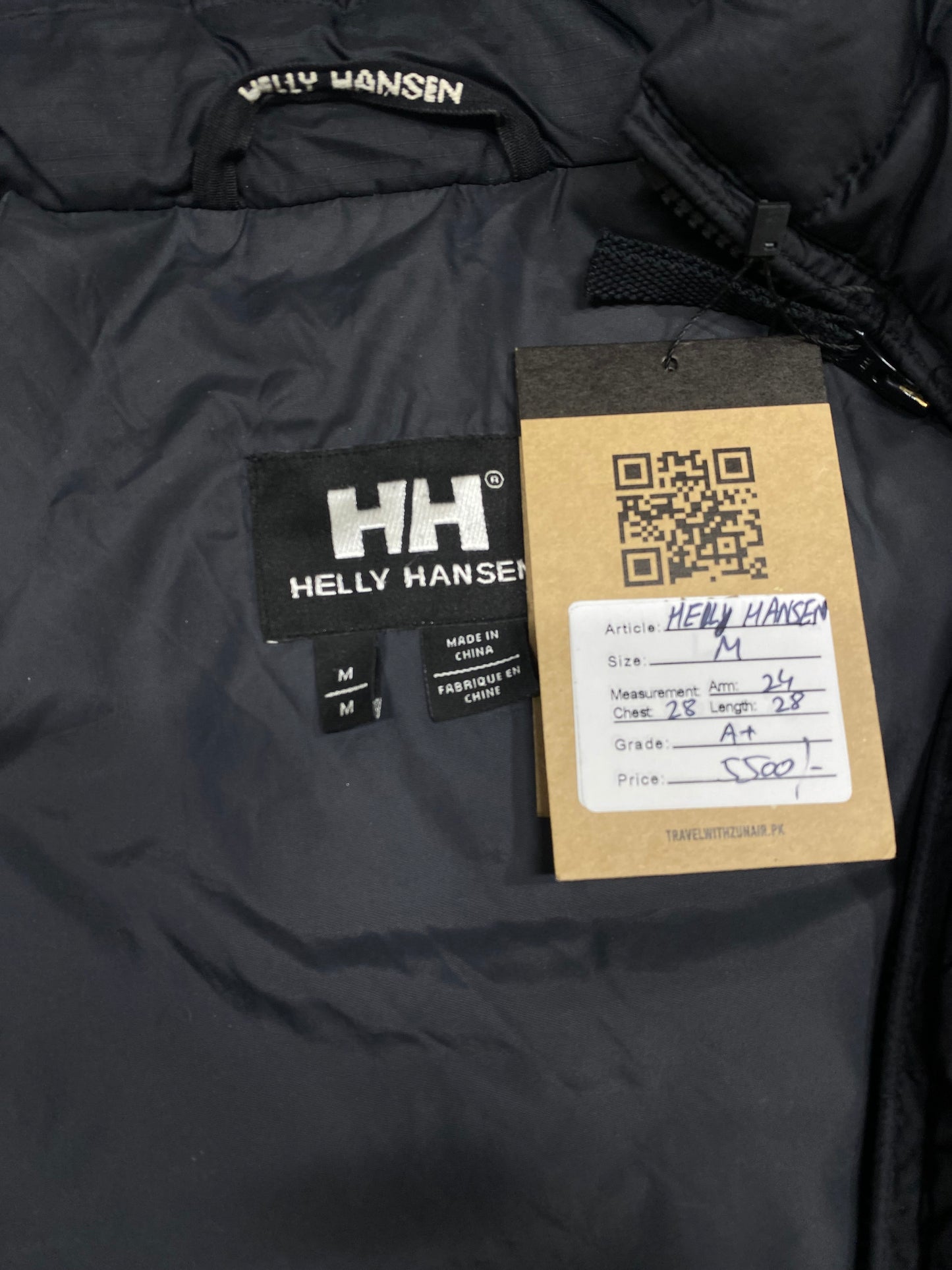 Helly Hansen Black Puffer Down Filled Jacket Reversible