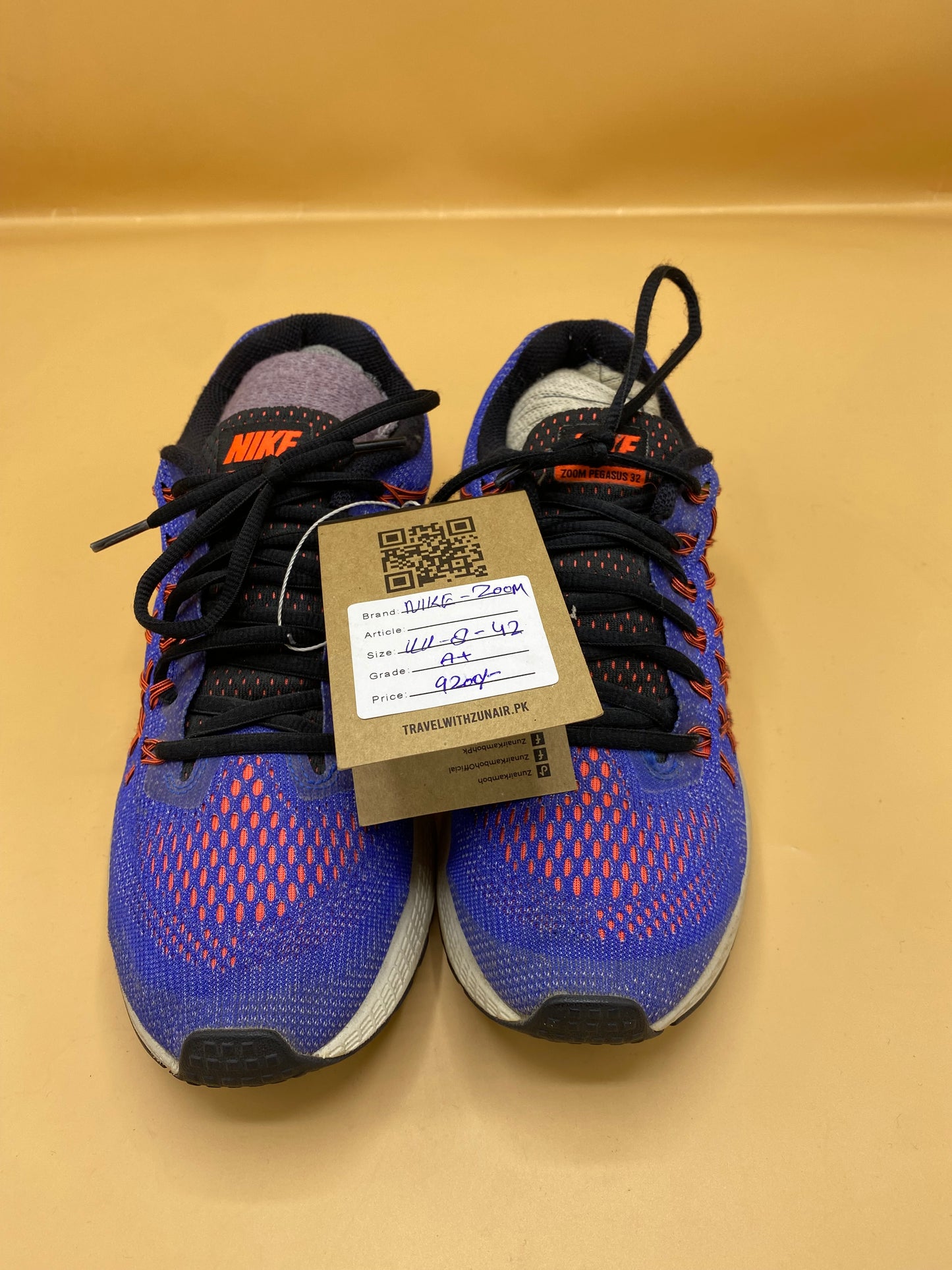 Nike Air Zoom Pegasus Blue Orange Running Shoes