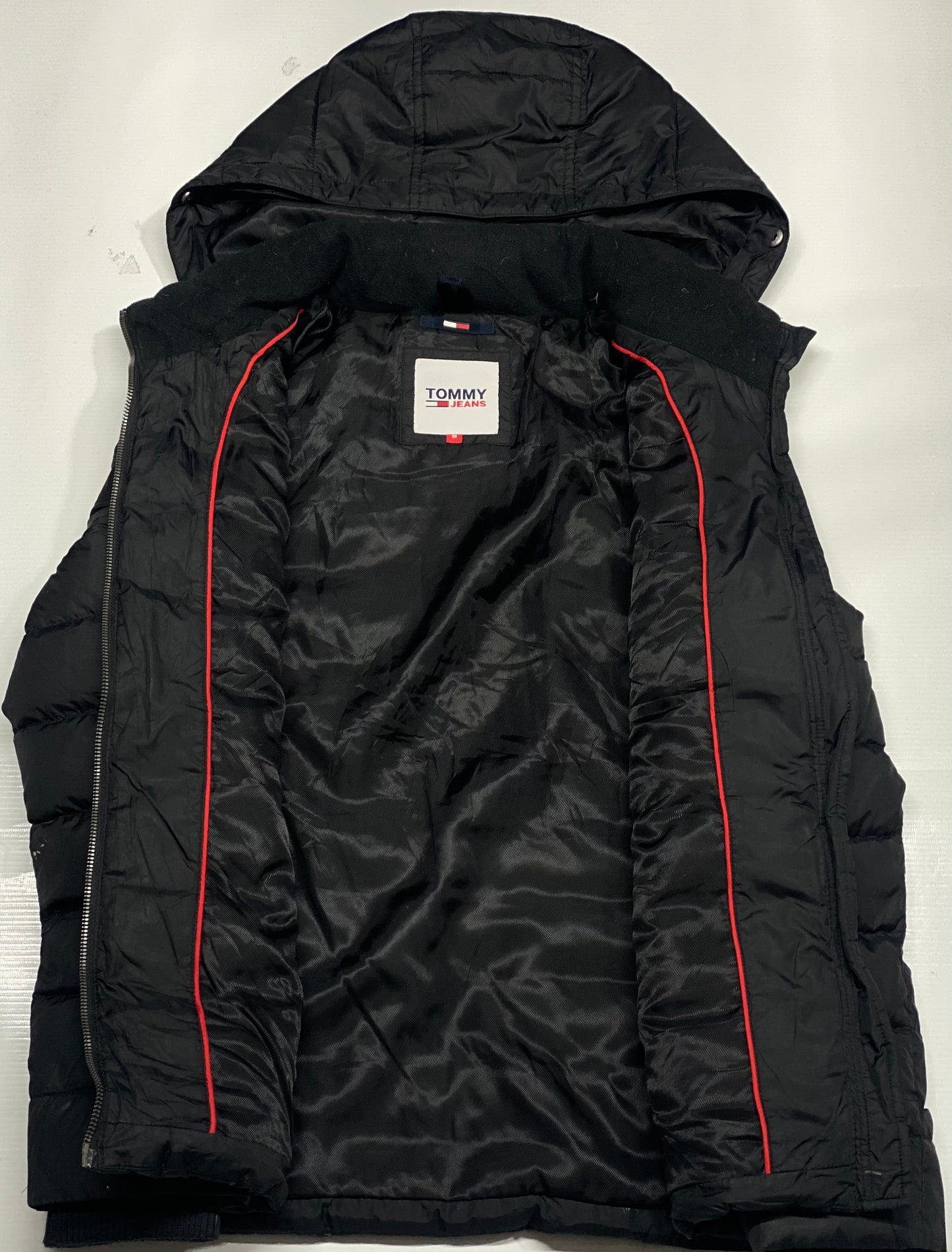 Tommy HOODED DOWN COAT WITH BLACK