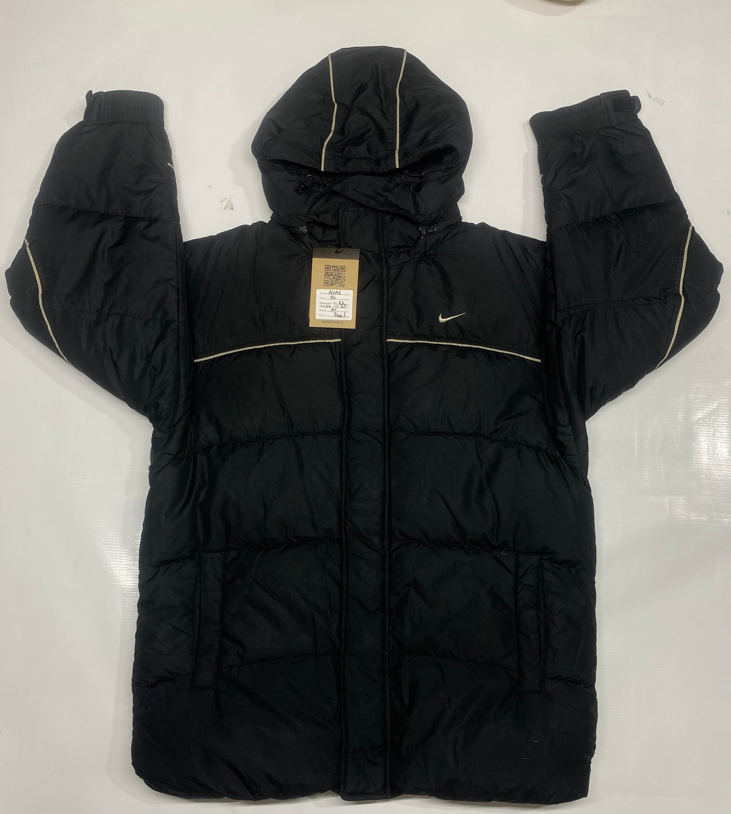 Nike Black Embroidered Swoosh Puffer Jacket