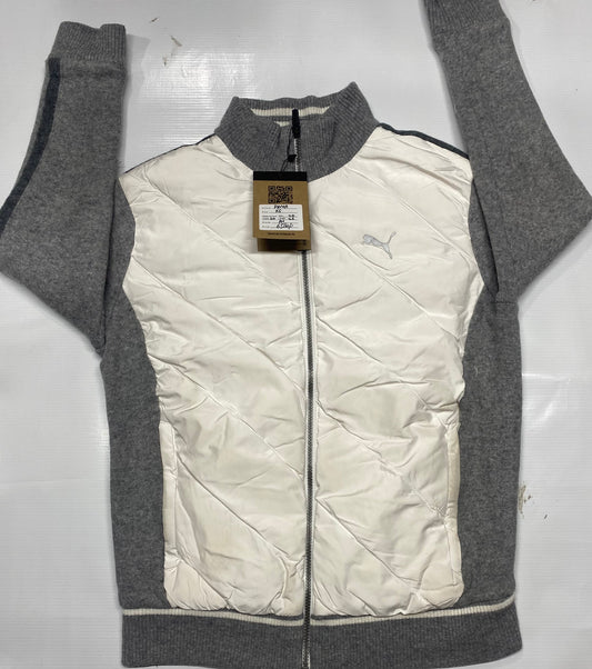 Puma White & Gray Men Jacket