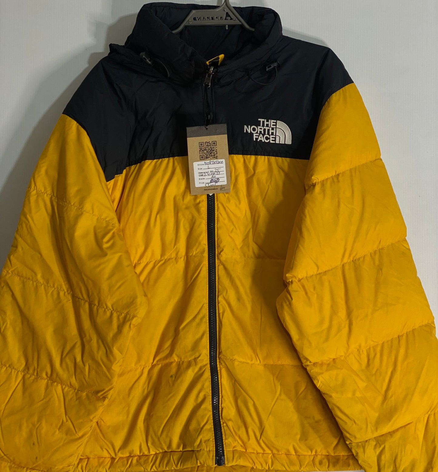 The North Face Yellow & Black men Puffer jacket