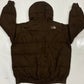 The North Face Brown Down Puffer Hoodie bomber