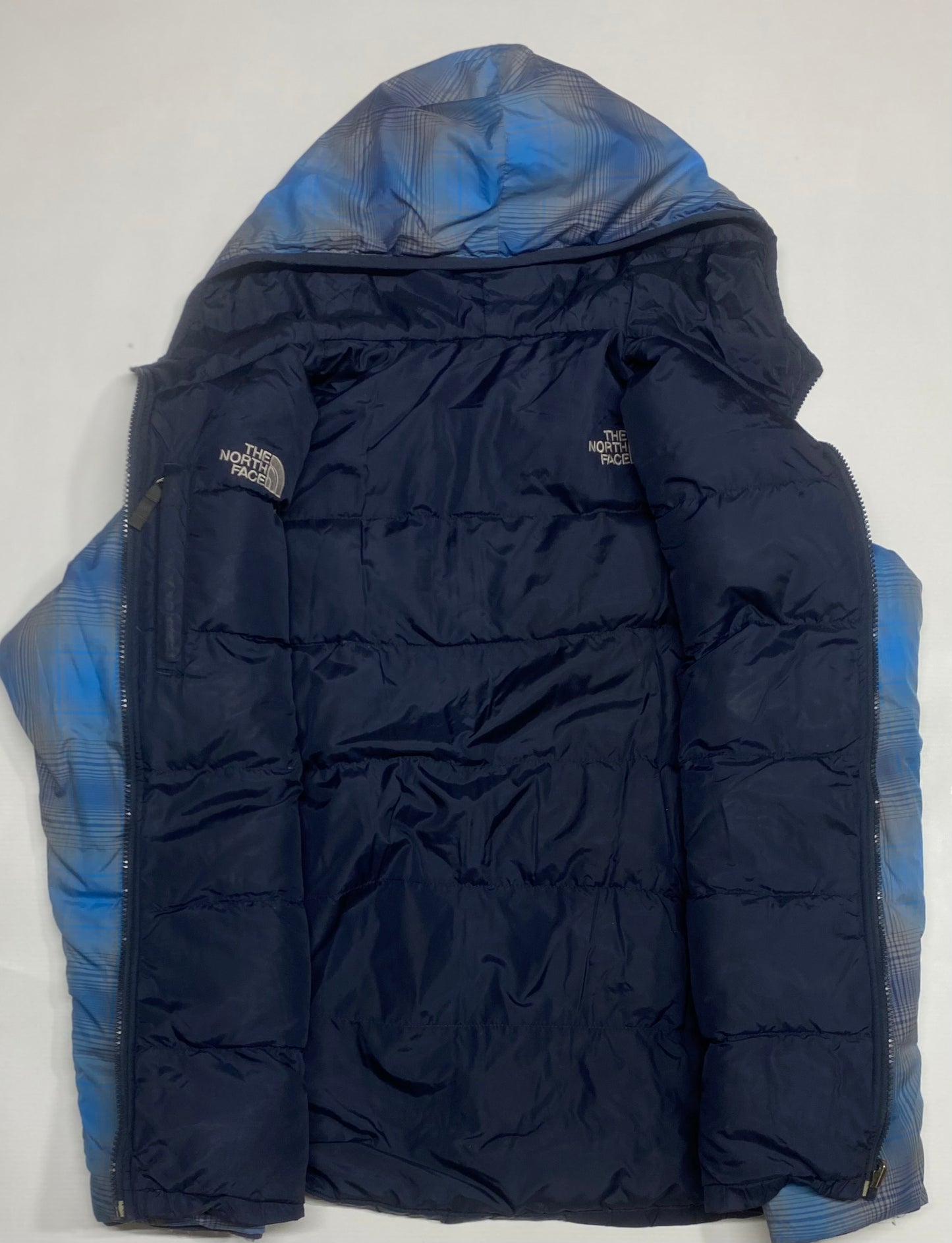 The North Face Puffer Jacket Navy Reversible Hooded