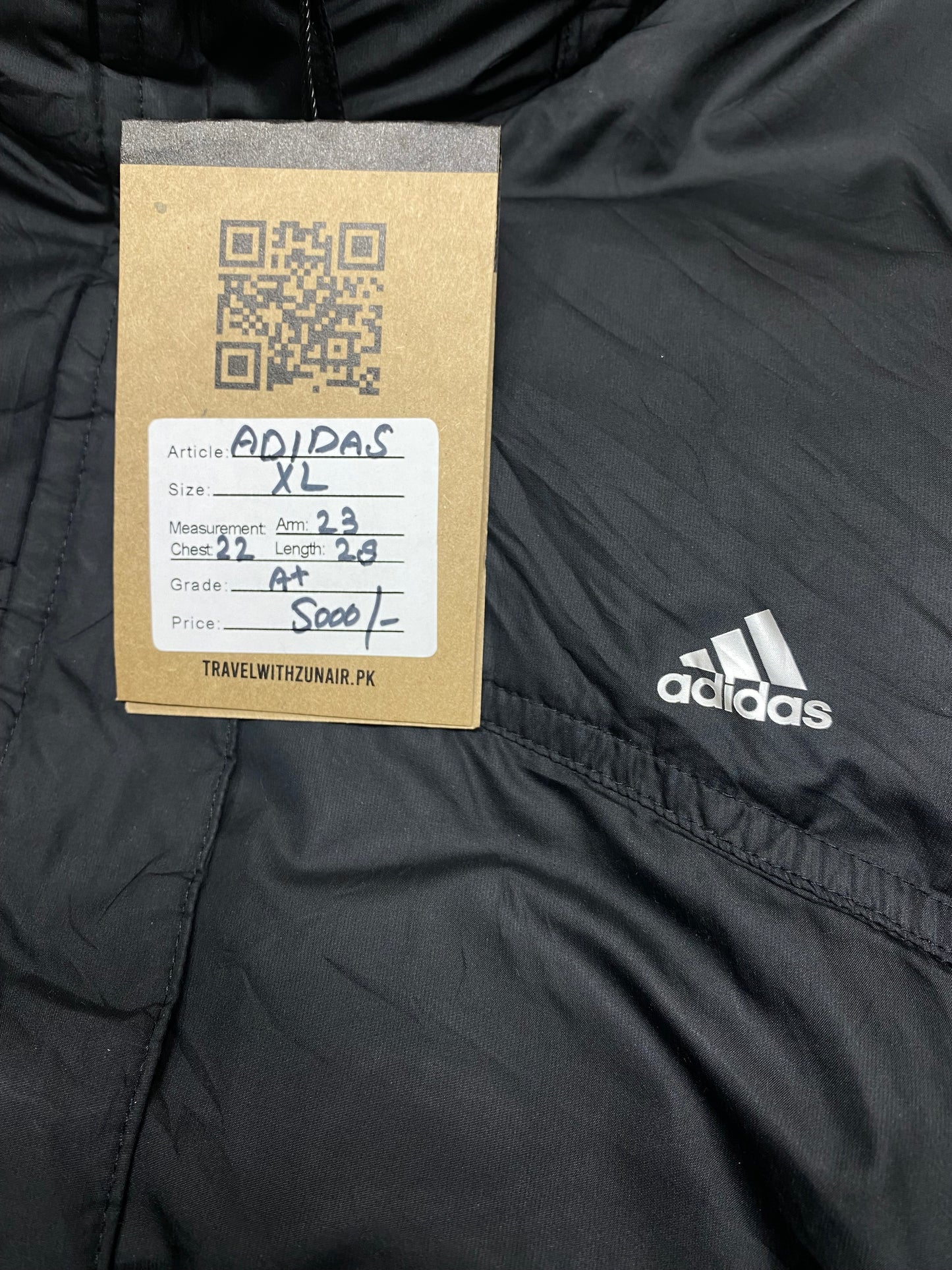 Adidas Puffed Quilted DuPont Down Lining Black Jacket