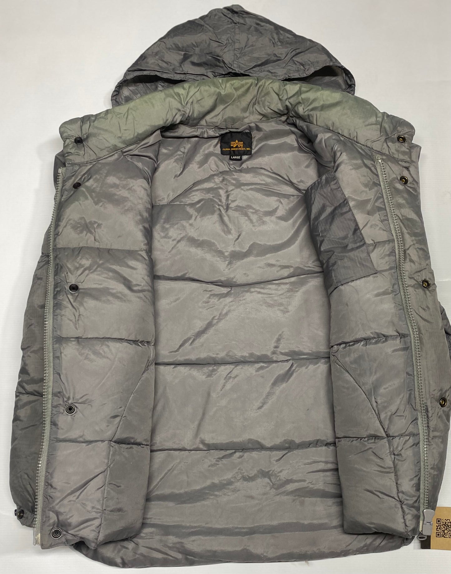 Alpha USA 90s  Jeans Quilted Puffer Down Jacket