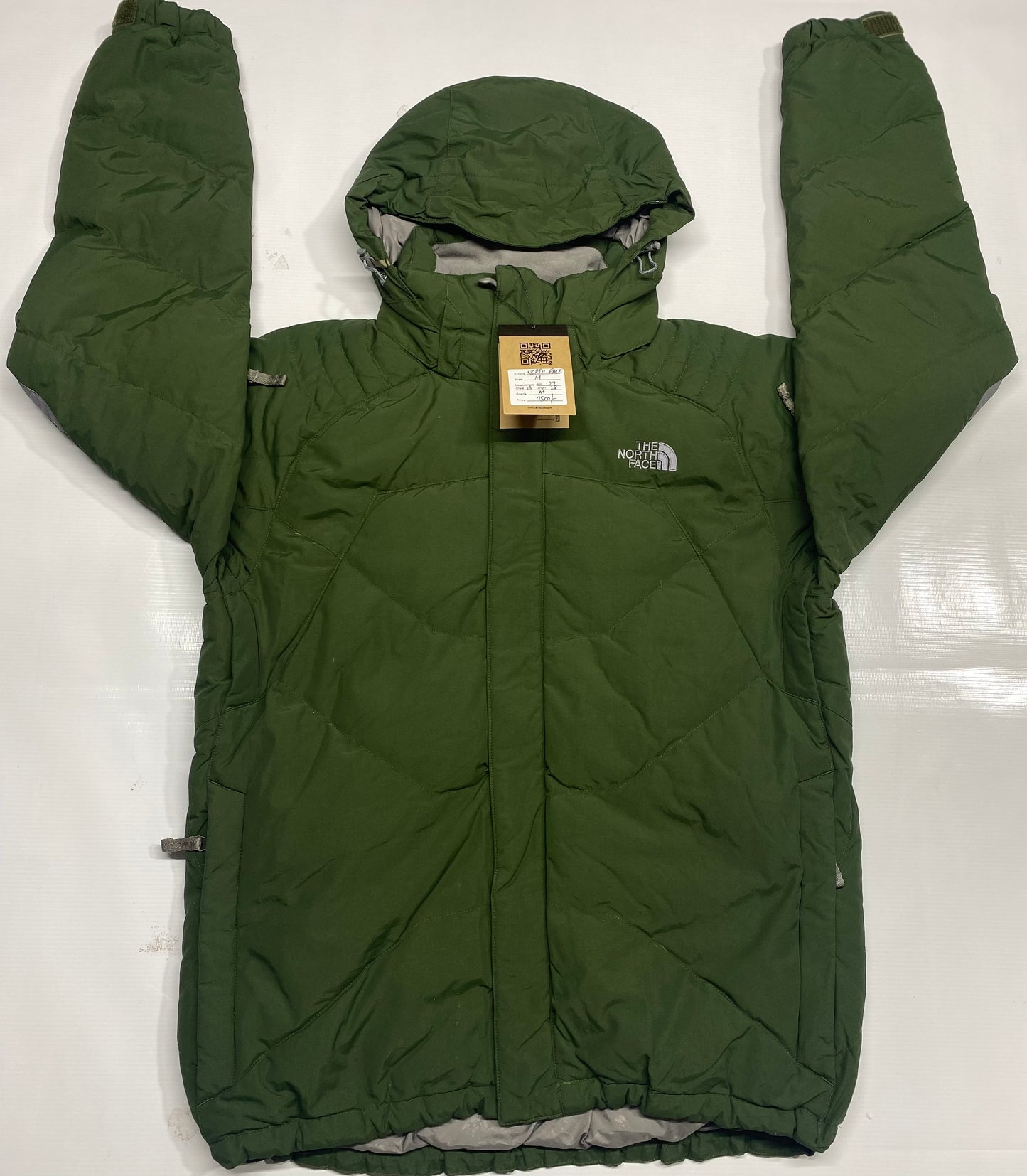 The North Face Hyvent Down Hooded Puffer Green Jacket