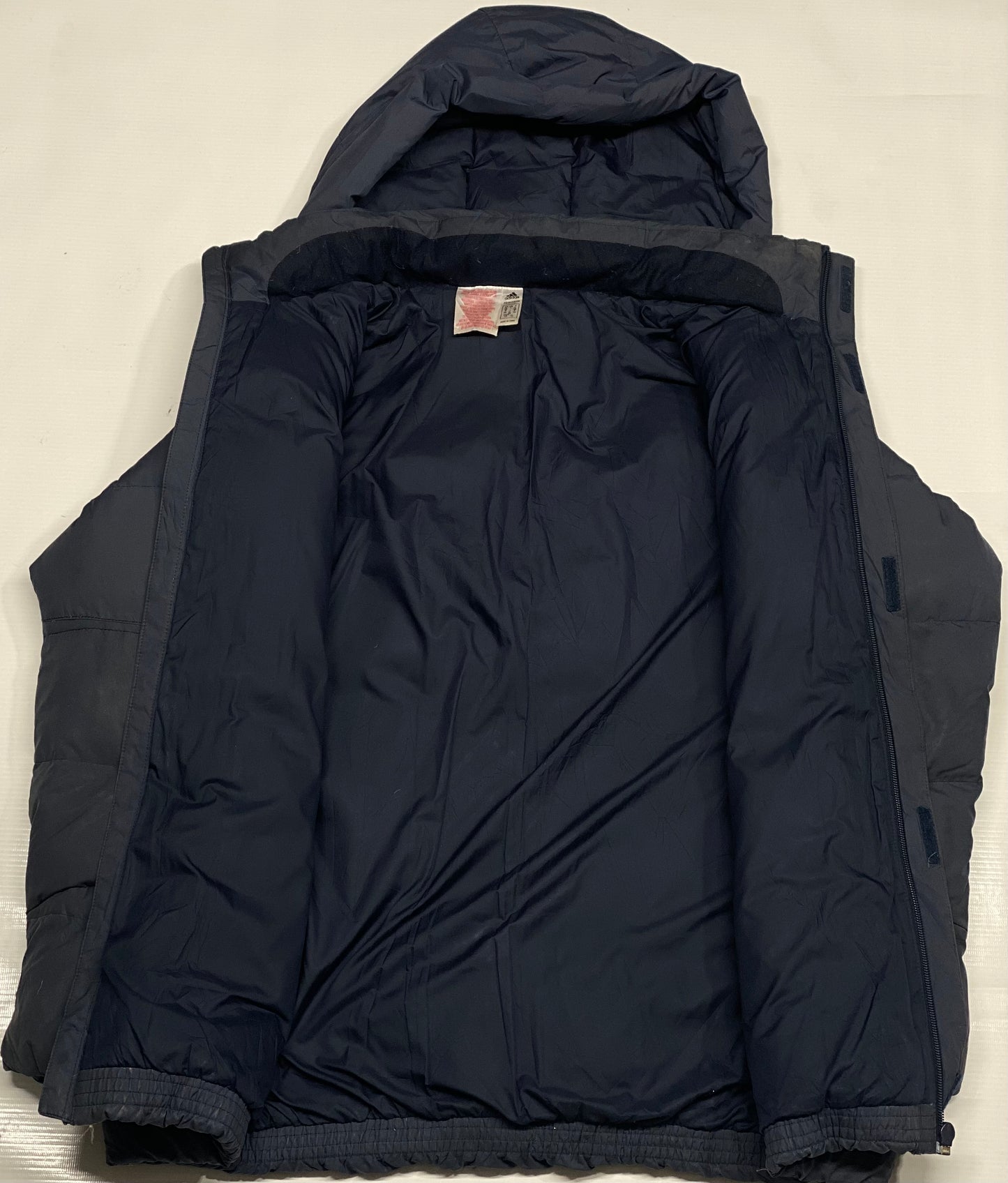 Adidas Men 3-Stripe Puffer Down Coat Padded Navy