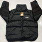 First Down Black Puffer Down Filled Jacket Reversible 90s