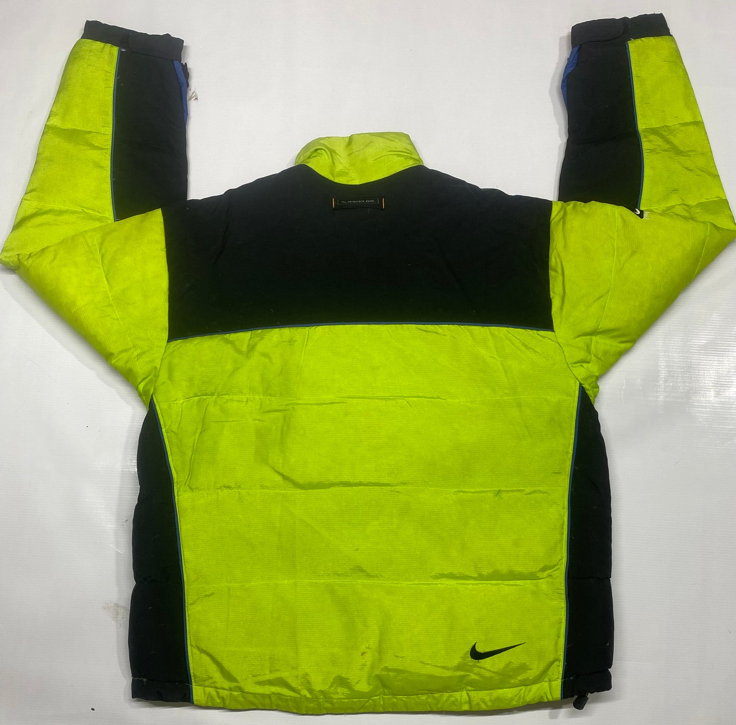 Vintage Nike Mens  Neon Green Quilted Puffer Down