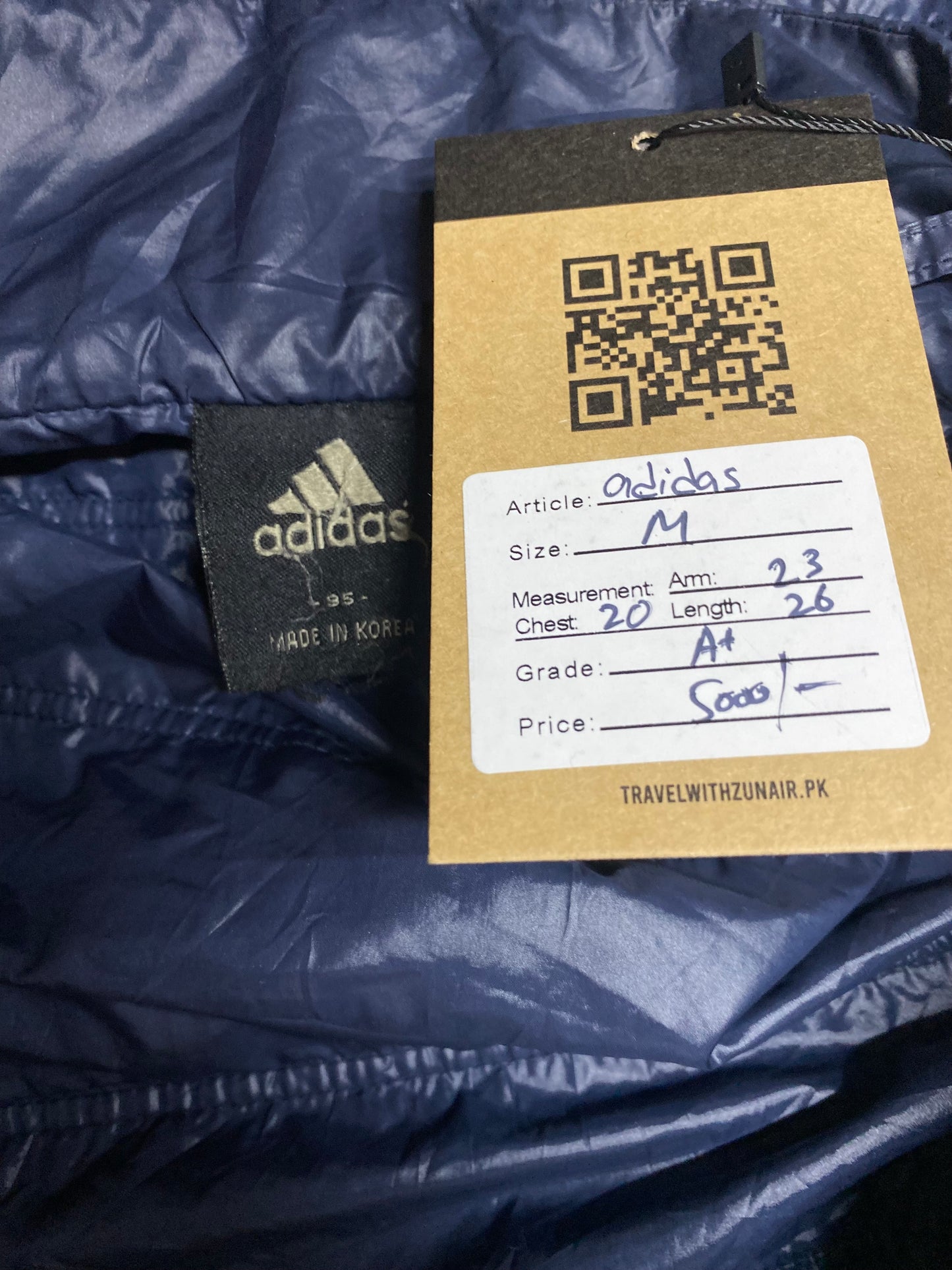 Adidas blue puffer jacket