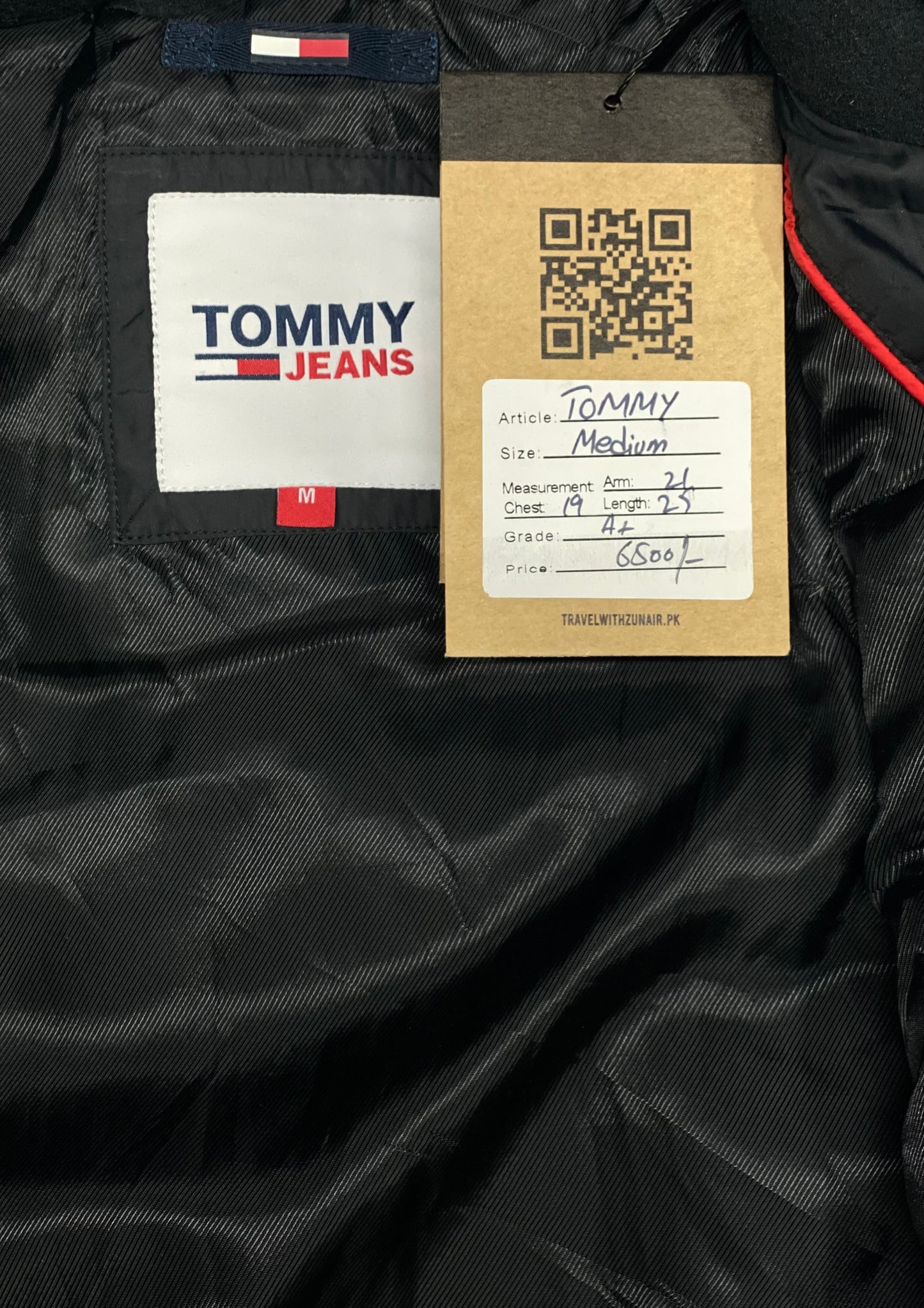 Tommy HOODED DOWN COAT WITH BLACK