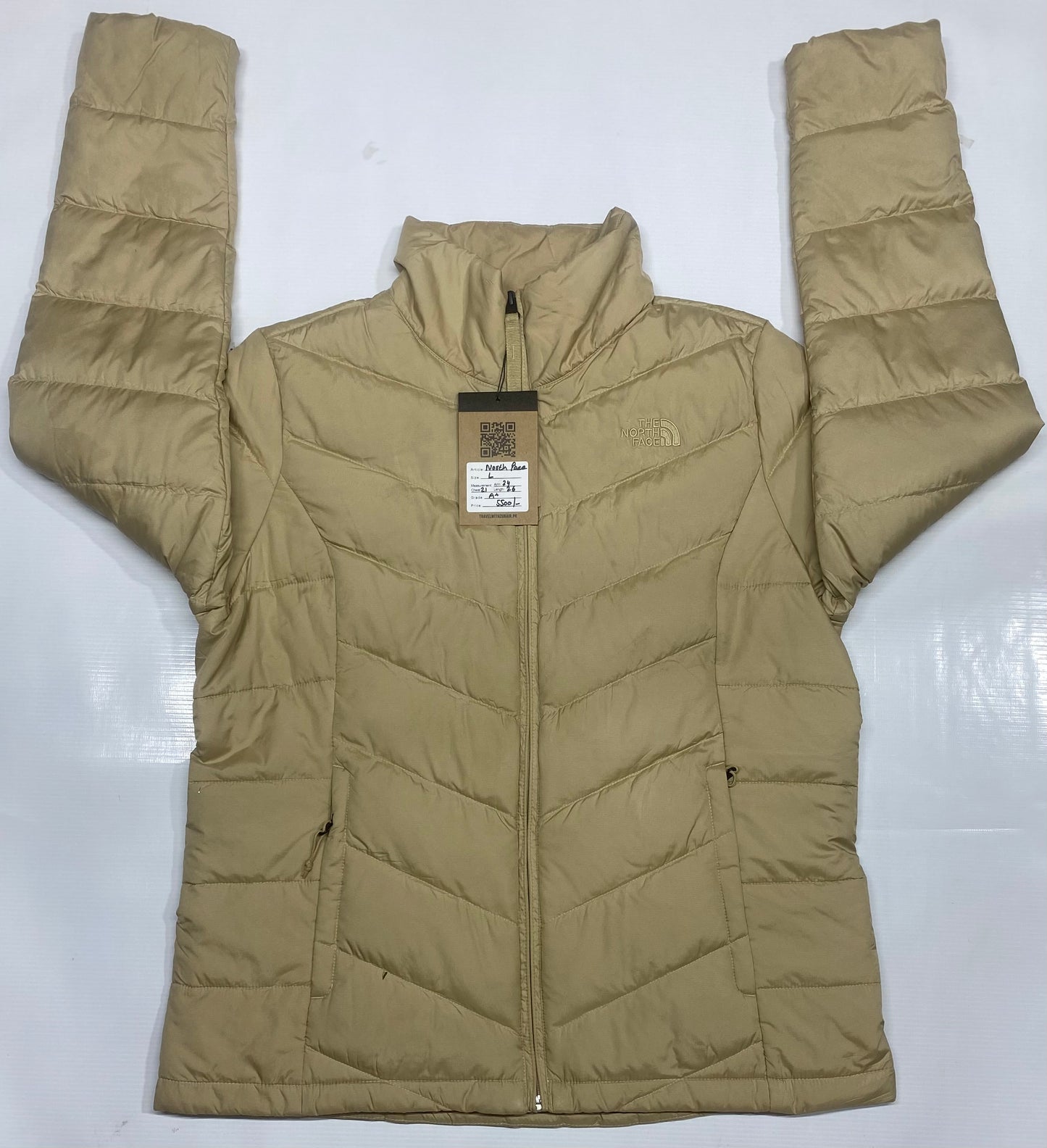 The North Face Olive Green Goose Down Puffer Womens