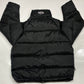 First Down Black Puffer Down Filled Jacket Reversible 90s