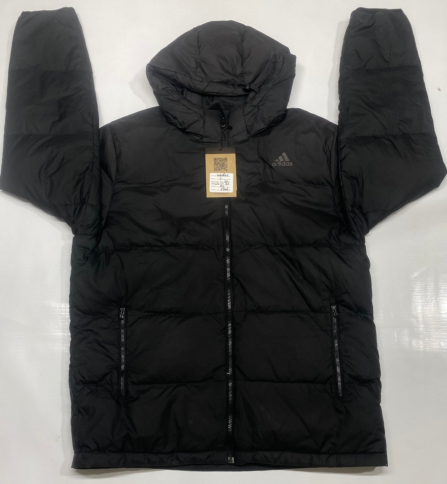 Adidas black Puffer Jacket With Hooded