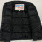 First Down Black Puffer Down Filled Jacket Reversible 90s