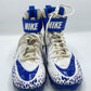 NIKE Fastflex Force Savage Shark Football Cleats White & Blue