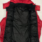 Adidas puffer jacket in red and black