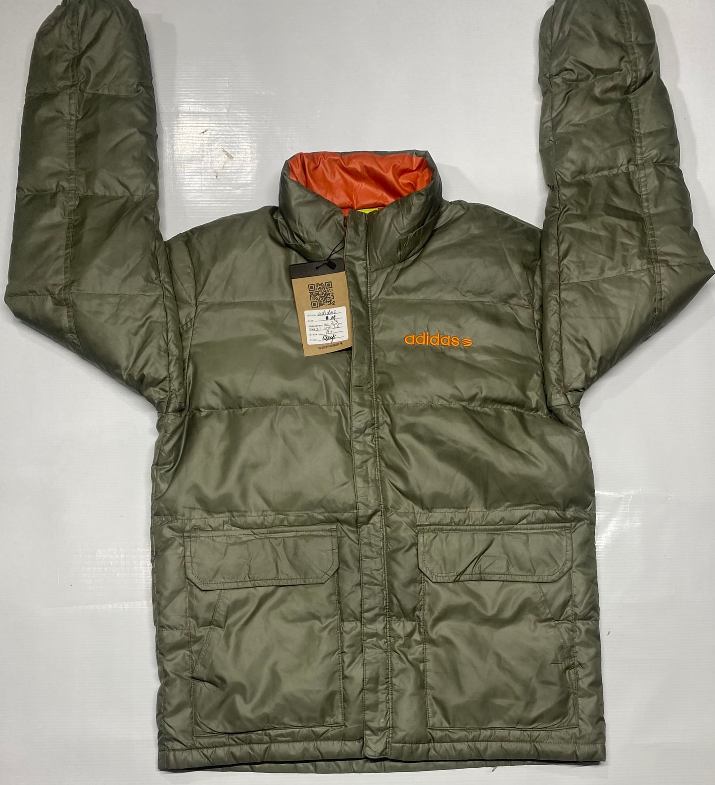 Adidas Olive Colour Men Puffer Jacket