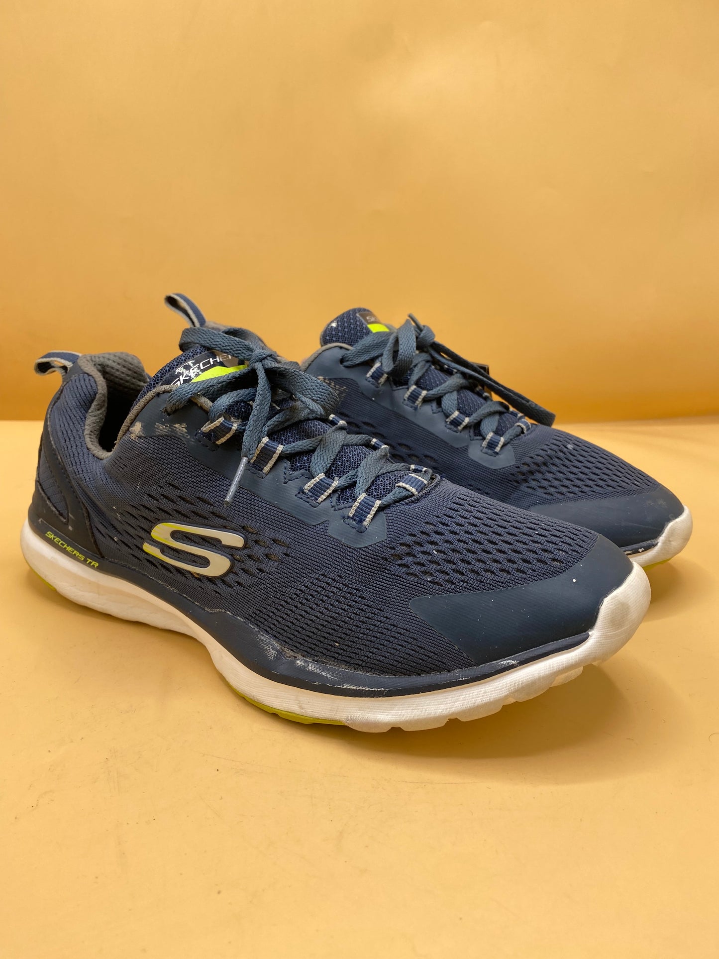 Skechers Training Memory Foam Quick Shift Tr Superset Navy 8 Shoes New