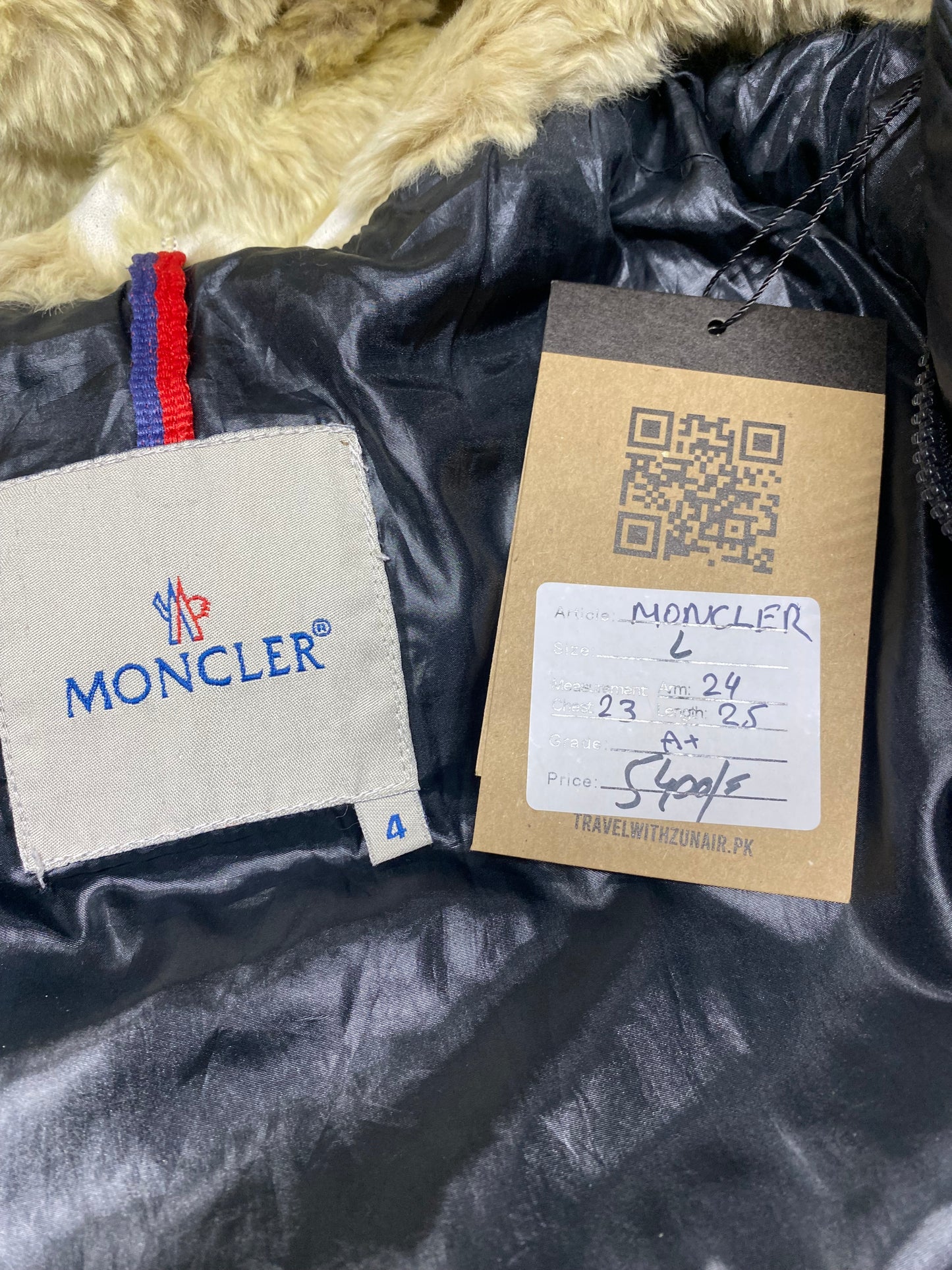 MONCLER  Fur Hoodie Puffer Jacket