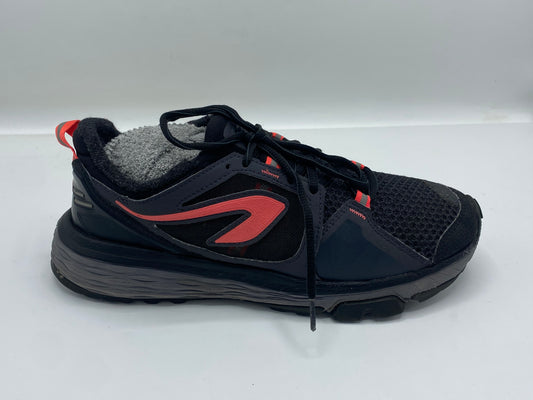 Kalenji run cushion running shoes - black/coral