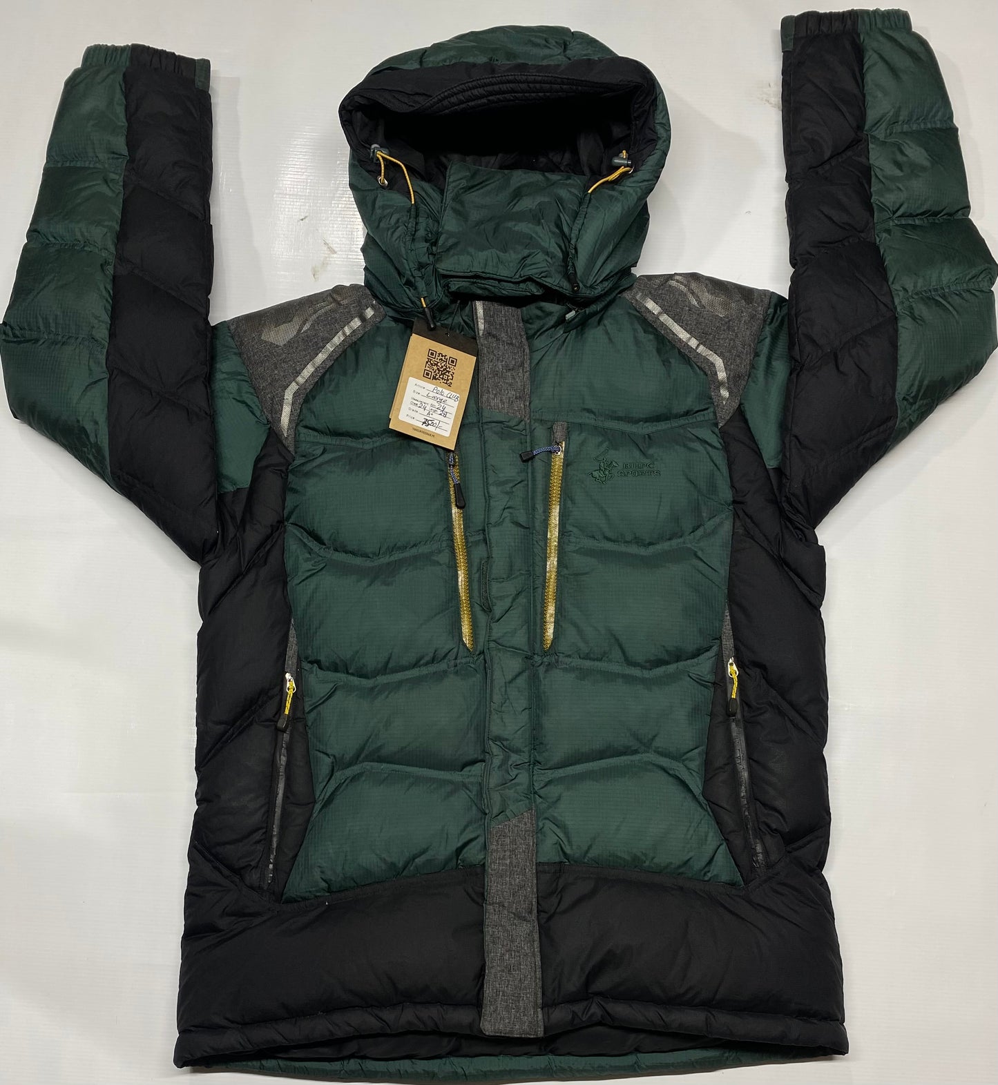 POLO Extreme Peak mens green Black down jacket