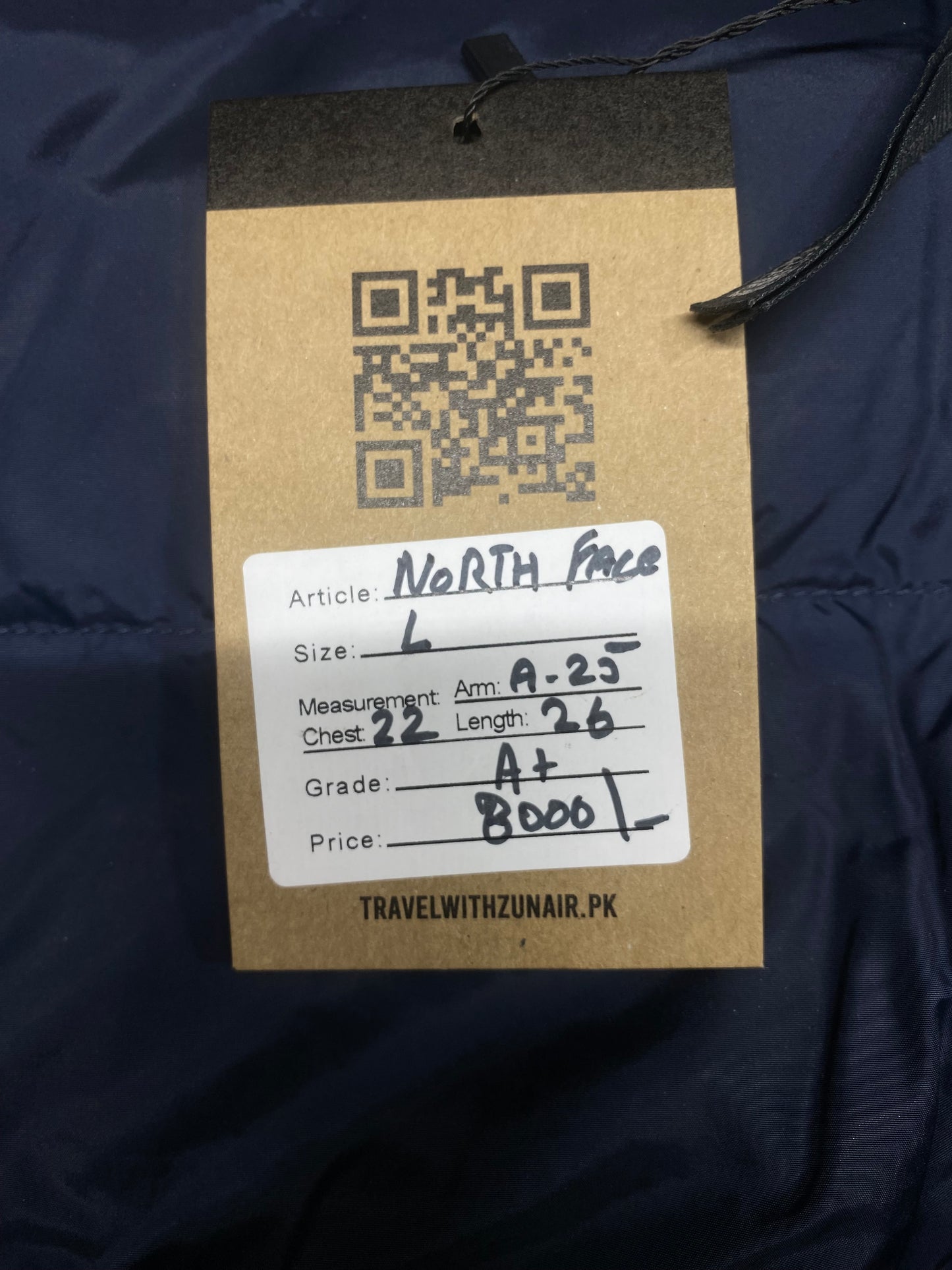 The North Face Puffer Jacket Navy Reversible Hooded