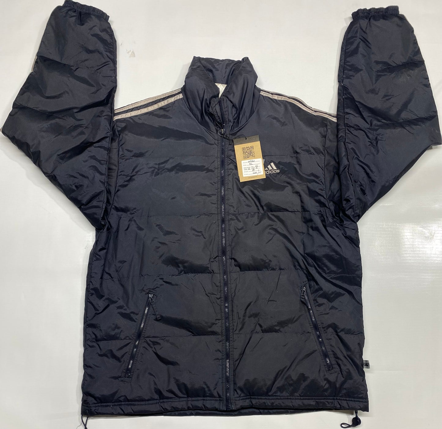 Adidas Full Zip Puffer Windbreaker Jacke