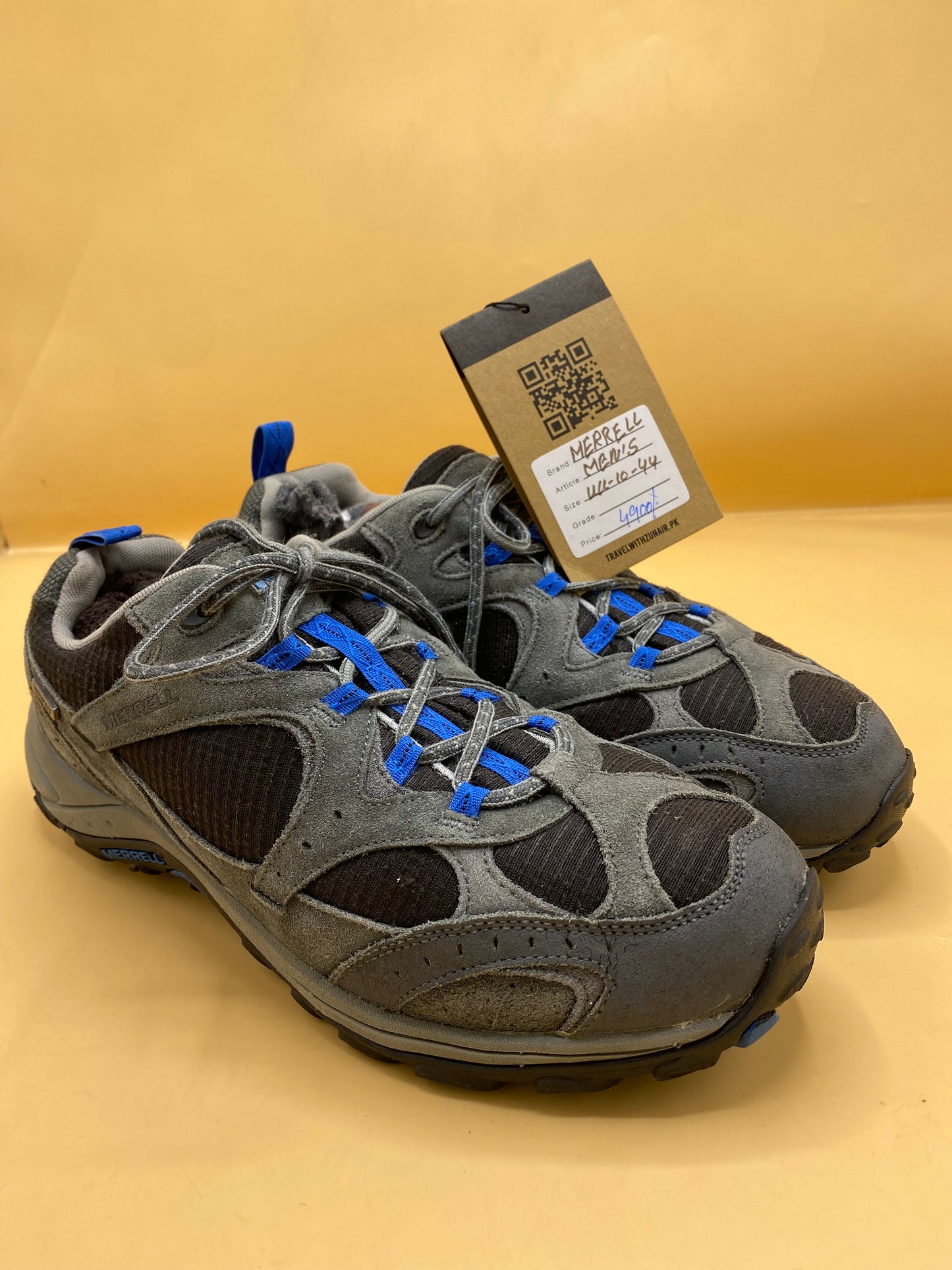 Merrell Leather Upper Blue Athletic