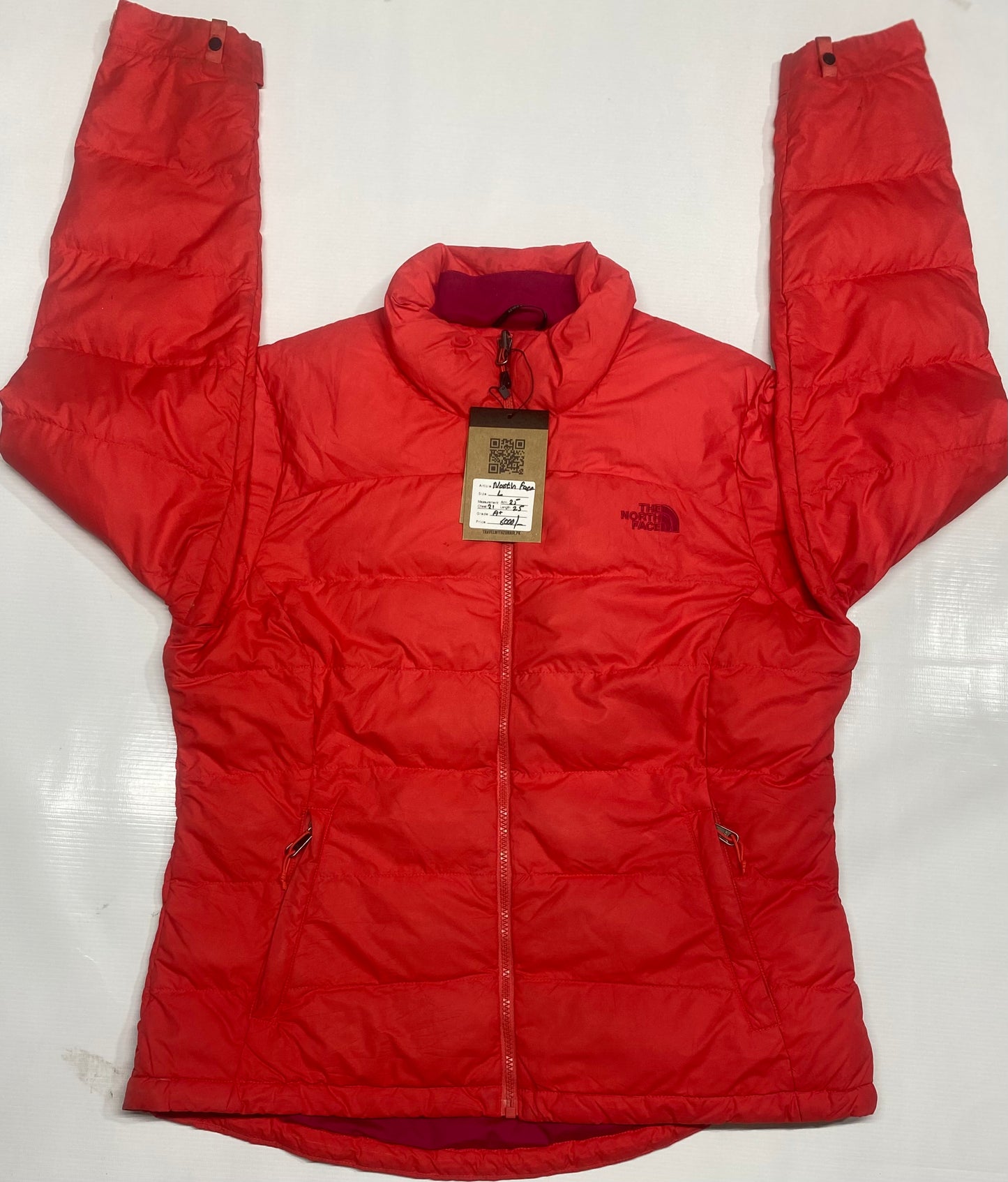 HOT Women THE NORTH FACE QUILTED DOWN PUFFER PINK RED