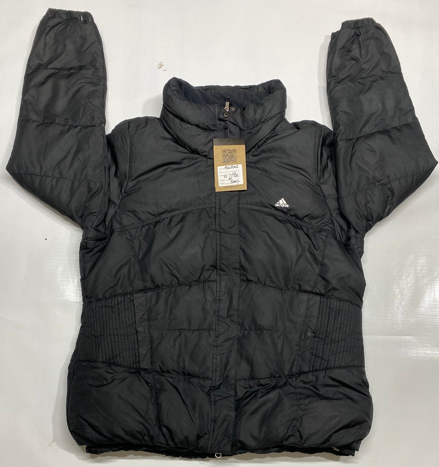 Adidas Puffed Quilted DuPont Down Lining Black Jacket